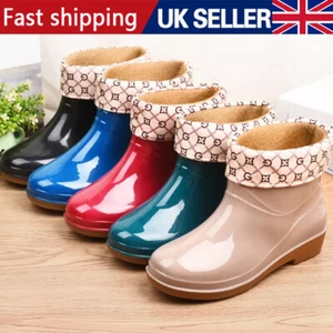 Rain Boots Thickened Non-slip Boot Wellies Waterproof Women Wellingtons - Picture 1 of 14