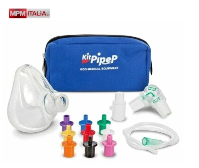 PEP MASK Riabilitazione Muscoli Respiratori Polmonari KIT PIPEP con ManometroECO - Immagine 1 di 4