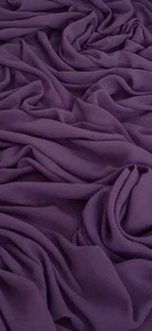Tela Georgette crepé púrpura Cadbury 58"" precio por metro - Imagen 1 de 2