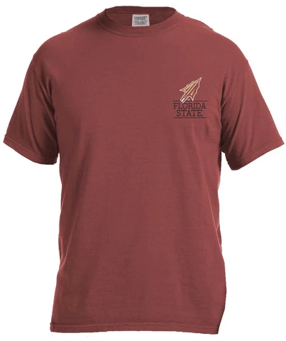 Image One NCAA Mascot Short sleeve Comfort Color Tee, Small,Brick Cover