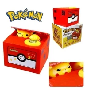 Pikachu piggy bank automatic money coin steal electronic box plastic doll Gift - Picture 1 of 11