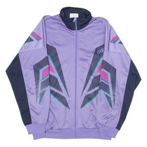Chaqueta deportiva vintage ADIDAS ORIGINALS para hombre púrpura años 80 patrón loco L - Imagen 1 de 6