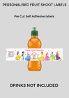 Personalised Disney Princess FruitShoot WaterBottle Label Wrapper BirthdayParty