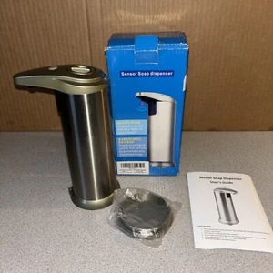 New Stainless Steel Touchless Handsfree Automatic Sensor Soap Liquid Dispenser - Picture 1 of 9