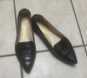 Hush Puppies Hazel Loafer Women’s Size 9 Black Pointed Toe Slipon Flat EUC - Picture 1 of 5