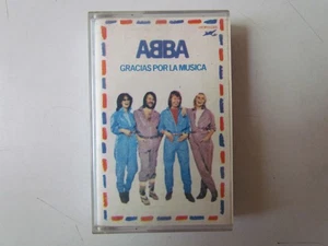 ABBA - POP ROCK - WHITE PAPER LABEL -TAPE CASSETTE PERU "GRACIAS POR LA MUSICA" - Picture 1 of 4