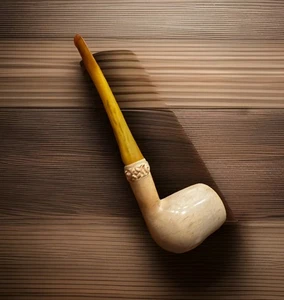 Pipa de espuma de mar tallada a mano vintage única en su clase hecha en Turquía para tabaco suelto. - Imagen 1 de 7