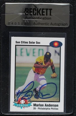 BAS 1998 Arizona Fall League Prospects Marlon Anderson #13 Seal of Authenticity - Image 1 of 2