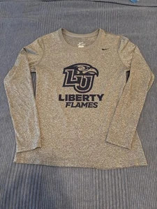 liberty university Flames Nike Dri-fit Long Sleeve Women Shirt Size S - Picture 1 of 3