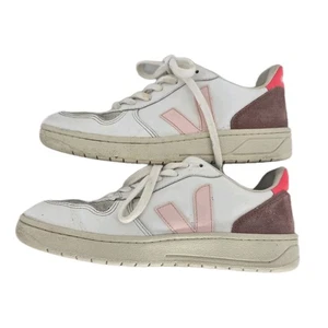 VEJA Campo Chromefree Leather Sneakers White Petale Rose Shoe Size 7 - Picture 1 of 6