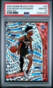 💥2020 Panini Revolution Shai Gilgeous-Alexander Thunder FRACTAL POP 1 PSA 10!💥 - Picture 1 of 3