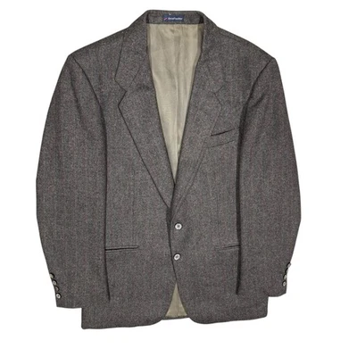 Vintage Daniel Hechter Paris Flannel Wool Blazer Sport Coat 40R - Image 1 of 4