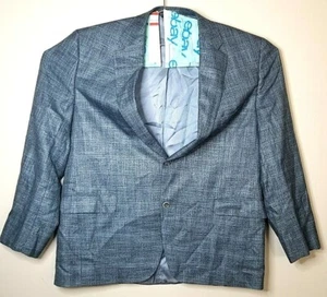 Jack Victor Men's italian Wool Blazer Size 46R Gray Windowpane canada - Picture 1 of 6