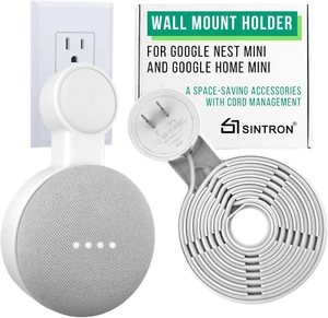 Supporto da parete presa per Google Nest Mini e Google Home Mini, un salvaspazio - Foto 1 di 12