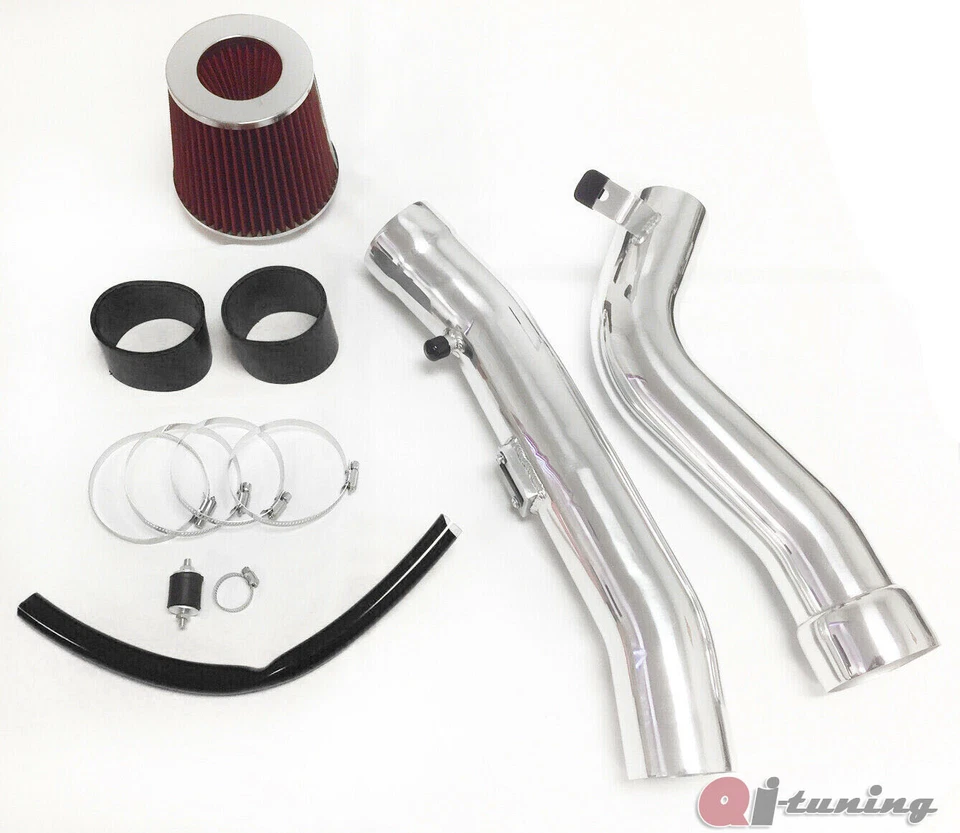 Kit y filtro de admisión de aire frío NEGRO ROJO para Nissan Máxima 2004-2008 3,5 L V6 Foto 1 de 1