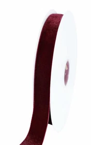 10 Yards Burgundy Velvet Ribbon 5/8 Inch Single Face Velvet Ribbon for Christ... - Picture 1 of 7