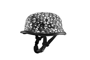 2 ITEM White Flat Skull Graveyard German Novelty Helmet - Picture 1 of 4