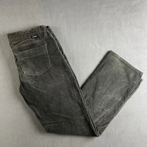 Patagonia Pants Women's Size 28 Gray Organic Cotton Corduroy Straight Leg - Picture 1 of 13