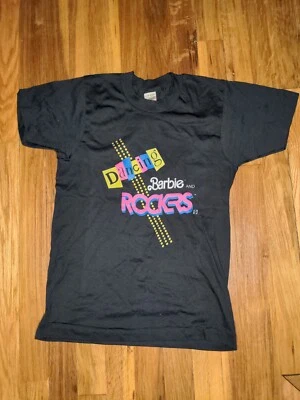 Girls Vintage Sz 14-16 Barbie And The Rockers 1980's Graphic T Shirt - Image 1 of 4