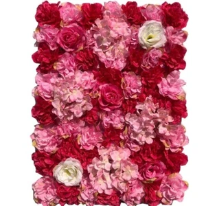Artificial Rose Flower Wall Panels Backdrop Bouquet Wedding Party Home Decor UK - Picture 1 of 21