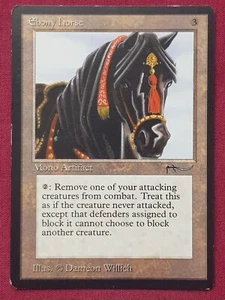 Magic The Gathering ARABIAN NIGHTS EBONY HORSE artifact card MTG - Picture 1 of 2