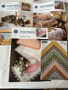 ❤Mez Intermezzo 4x Spitzen häkeln Anleitung Borten, Decken,Handtuch Filethäkeln - Bild 1 von 3