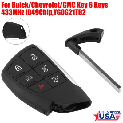 Llavero remoto inteligente para Chevrolet GMC Suburban Tahoe Yukon 2021 2022 2023 Foto 1 de 4