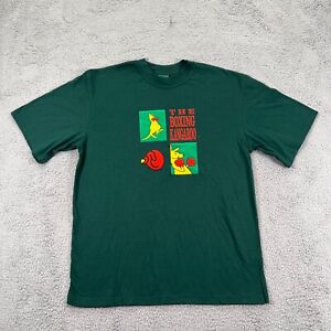 Kangaroo The Boxing Mens Green Short Sleeve Graphic Pullover T-Shirt Size XXL
