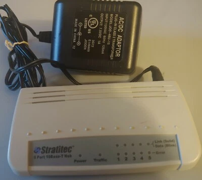 Steatitec XZ840719T   5-port 10Base-T Hub with Power adapter - Image 1 of 4