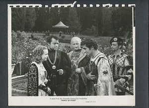 ORSON WELLES + TYRONE POWER - 1949 2 SIDED KEY BOOK PHOTOS FROM PRINCE OF FOXES - Picture 1 of 2