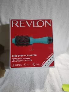 Revlon Salon One-Step Hair Dryer and Volumizer Hot Air Brush - Teal - Picture 1 of 3