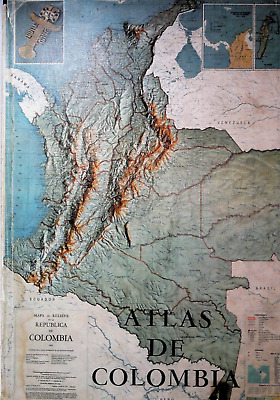 Antique Atlas De Colombia By Eduardo Acevedo Latorre, Agustin Codazzi, 1969, HC • 79.88£
