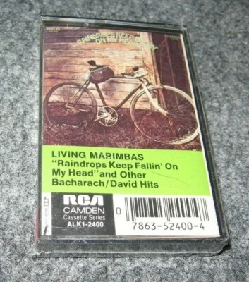 Rare LIVING MARIMBAS Raindrops Keep Fallin' On My Head Vintage NEW Cassette  - Image 1 of 4