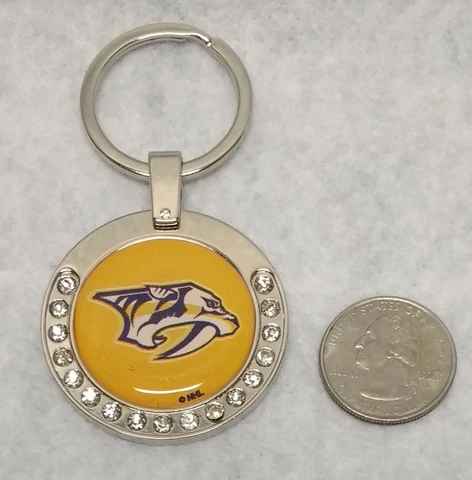 Nashville Predators  NHL Licensed Premium Rhinestone Keychain w/ split ring Cover