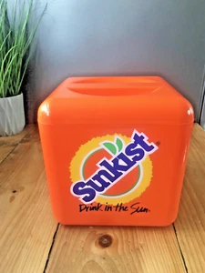 VINTAGE 80ER HELLORANGE SUNKIST KUNSTSTOFF EISKÜBEL COCKTAIL BAR PUB ZUBEHÖR - Bild 1 von 16