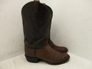 Tony Lama Brown Leather Cowboy Western Boots Mens Size 10 E - Picture 1 of 10