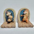 Disney Chip and Dale Bookend Stand Holder Figurine 2003 SETO CRAFT From Japan