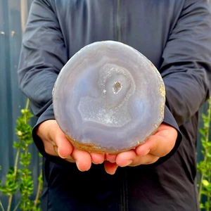 231G Natural agate Agate Geode Slab/Slice quartz crystal mineral specimen Reiki - Picture 1 of 13