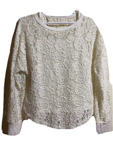 Girls Top Ivory￼ Lace Size: xS (4/5) Long Sleeve - Picture 1 of 6
