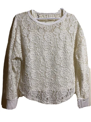 Girls Top Ivory￼ Lace Size: xS (4/5) Long Sleeve - Image 1 of 4