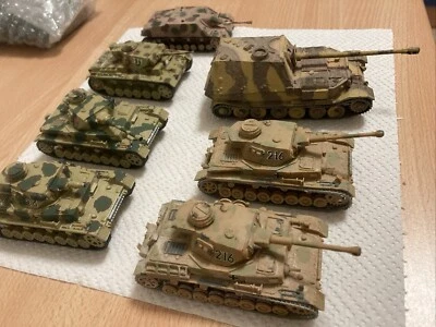 7 German Wehrmacht 20mm /1:72 /1:76 Lot of Panzer Pz IV + Elefant  Lotto Tanks - Immagine 1 di 4