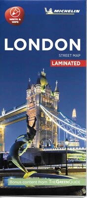 Mapa de la ciudad de Londres, por Michelin (plegado y laminado), con información de guía. Foto 1 de 2