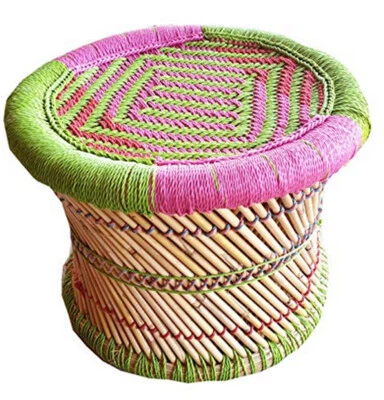 Rajasthani Eco-Furniture Mudda for Outdoor/Indoor (FootStool) Multicolored 1 Pc - Image 1 of 2
