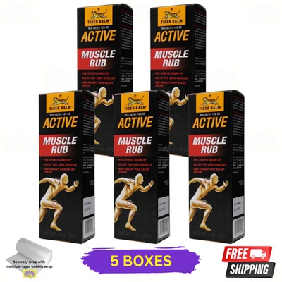 5 X Bálsamo Tigre Activo Mascular Frotamiento 60g Crema Precalentamiento No Grasa Foto 1 de 4
