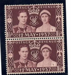 G.B. (George VI) - SG. 461(a) : 1937 " Geo. VI's CORONATION  with COLON FLAW " . - Picture 1 of 2