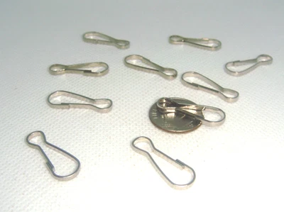 #10 SILVERTONE Lanyard Snap Spring Hooks Lanyard Clasp Zipper Pull 23mm .90in. - Image 1 of 4