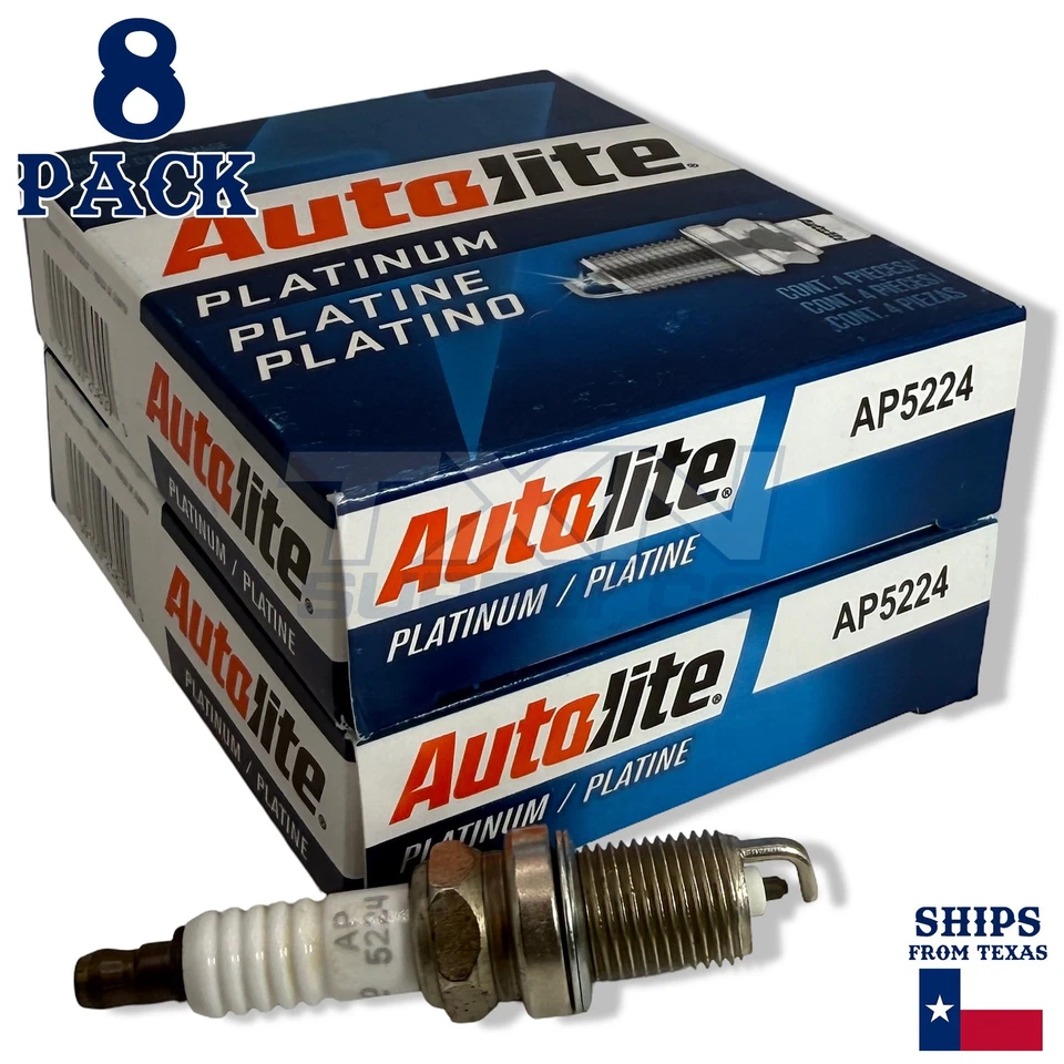 Paquete de 8 bujías Autolite AP5224 Platinum ps Foto 1 de 3