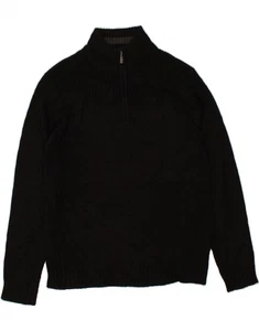 PIERRE CARDIN Mens Paris Zip Neck Jumper Sweater Large Black AC04 - Picture 1 of 3