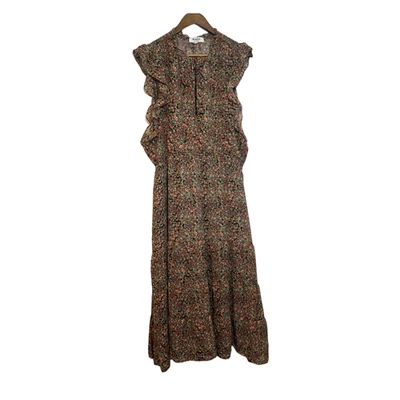 Maxi Vestido Ditsy BB Dakota X Steve Madden Para Mujer Talla XXL Negro Floral Gasa Foto 1 de 4