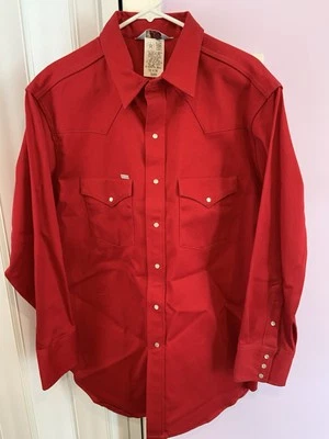 Camisa Western De Colección Carhartt SU008 Roja Algodón Perla A Presión 18 X 34 XL EE. UU. NUEVA CON ETIQUETAS Foto 1 de 4